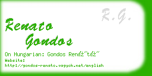 renato gondos business card